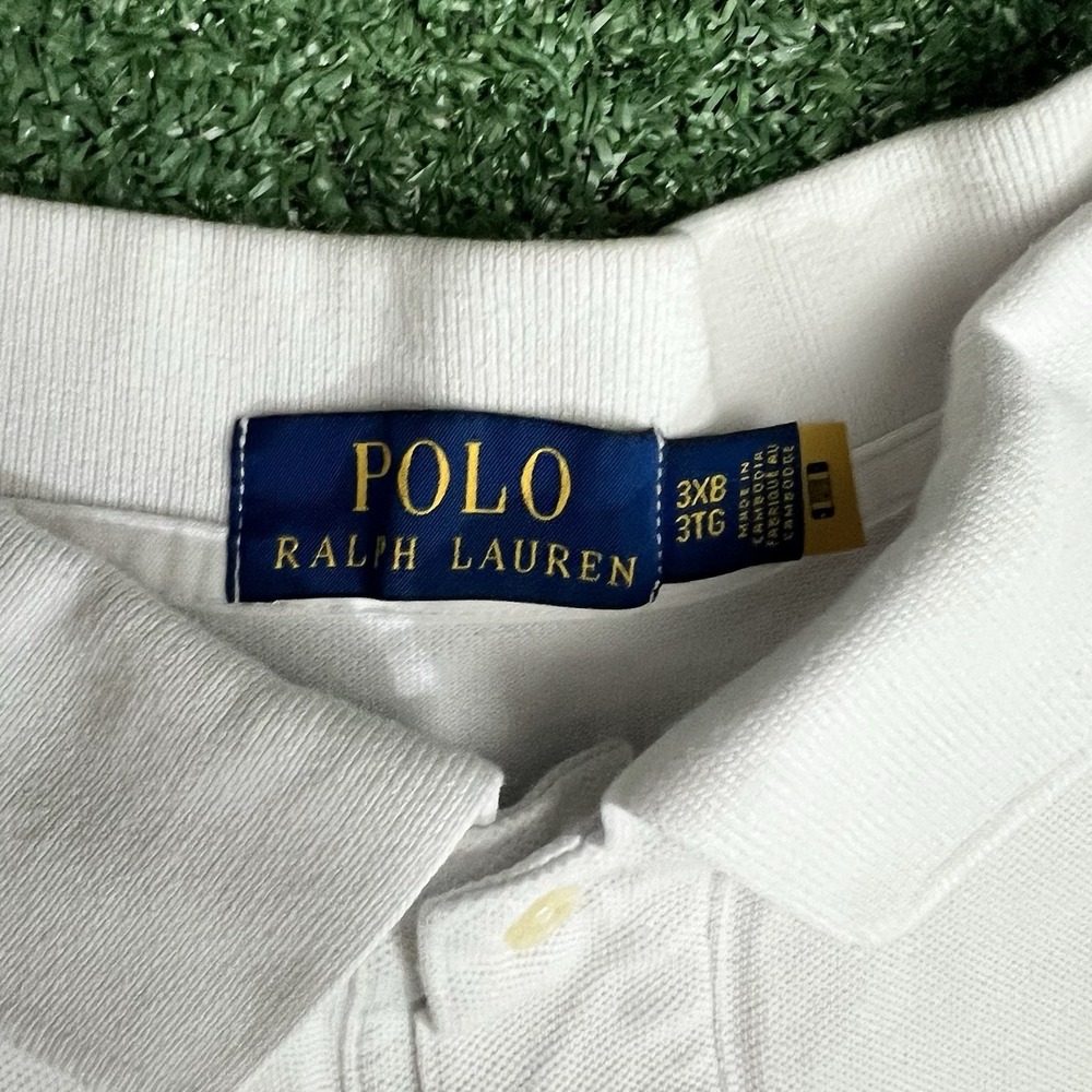 Polo Ralph Lauren Polo Shirt Big & Tall 3XB White Polo Laguna Beach Bear RARE - Picture 4 of 8